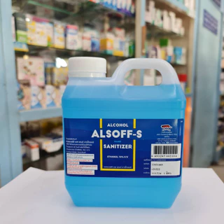 Alsoff Hand Sanitizer แอลซอฟฟ์ แอลกอฮอล์ล้างมือ แบบน้ำ แอลกอฮอล์ แกลอน 1 ลิตร Alsoff-S