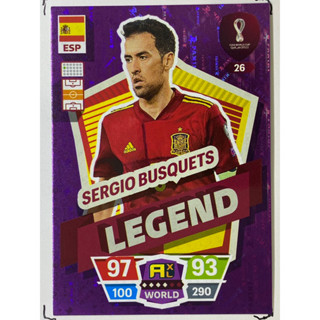 Sergio Busquets การ์ดนักฟุตบอล ฟุตบอลโลก Worldcup 2022 การ์ดสะสม Spain Espana การ์ดนักเตะ สเปน