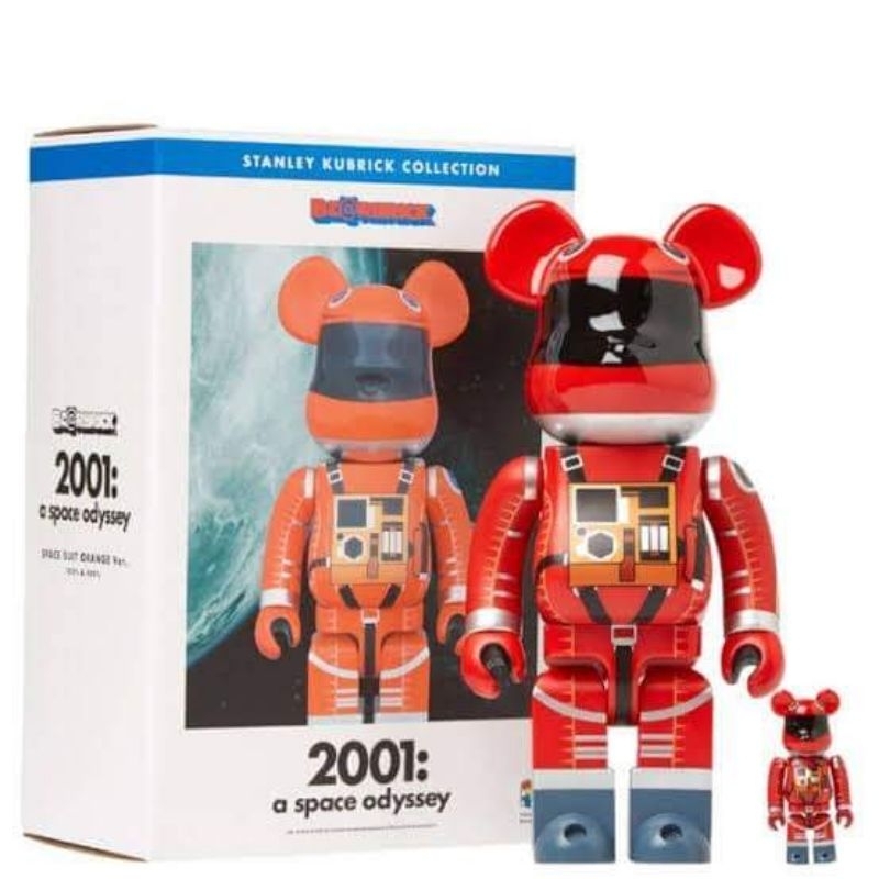 Bearbrick 2001 A Space Odyssey Space Suit Orange Version 400% ***ของแท้ มือ1 ***