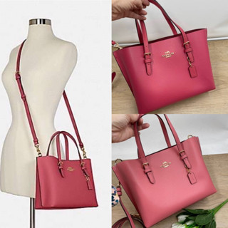 🎀 (สด-ผ่อน) กระเป๋า Tote 3 ช่อง สีแดงสตอเบอรี่ / ชมพู Taffy C4084 MOLLIE TOTE 25