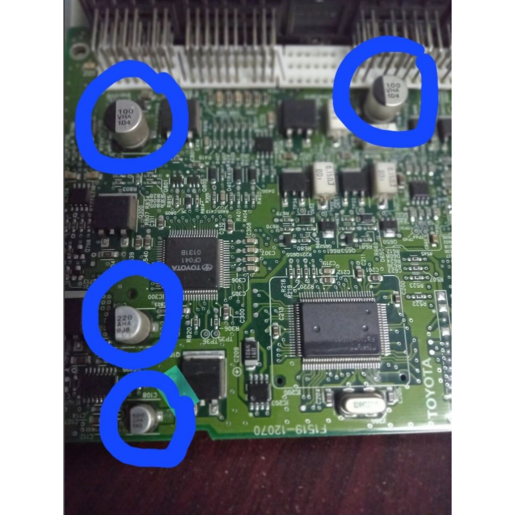 คาปาซิเตอร์สำหรับ ซ่อมกล่อง ABS&amp;VSC&amp;TRC TOYOTA ALTIS 2001-2007 ตัว 1.8G อัลติสหน้าหมู ไฟABS ไฟVSC ไฟแทรคชั่น (1ชุด4ตัว)