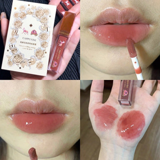 M259 ลิปกลอส ฉ่ำวาว ติดทนนาน กันน้ำ ลิปสติก Cappuvini gloss Lip  ลิปสติก เกลี่ยง่าย ไม่ตกร่อง สีสวย