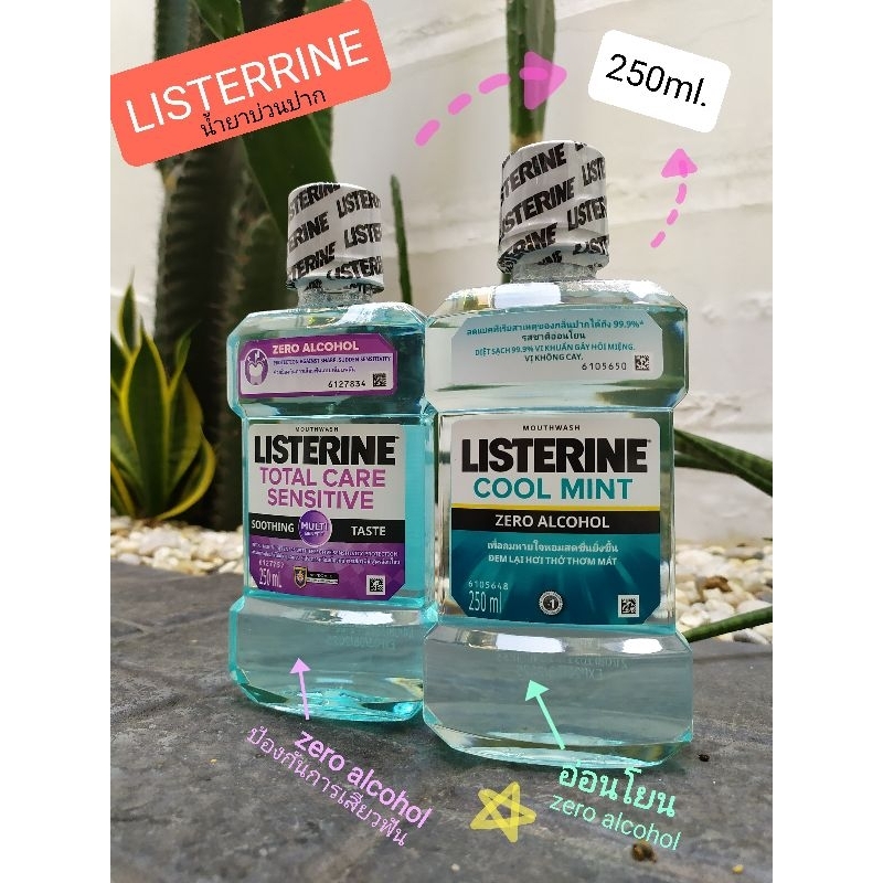 LISTERRINE ลิสเตอรีน น้ำยาบ่วนปาก 250ml. ทำความสะอาดช่องปาก ลดกลิ่นปาก บ่วนปาก