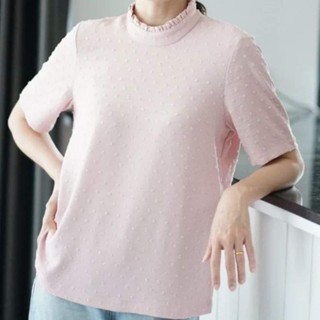 CHABA Blouse เสื้อคอปีนขอบระบาย