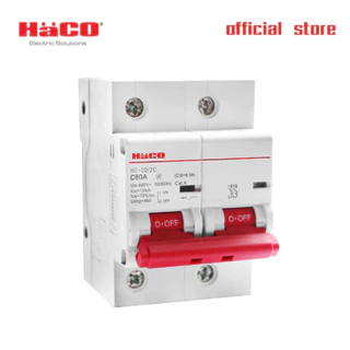 HACO MCBs เบรกเกอร์ตัดไฟ อัตโนมัติ 2P 10kA รุ่น H3-16/2C, H3-20/2C, H3-25/2C, H3-32/2C, H3-40/2C, H3-50/2C, H3-40/1C