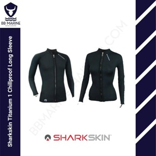 BBMarine เว็ทสูท Sharkskin TITANIUM  1 CHILLPROOF LONG SLEEVE FULL ZIP for WOMEN