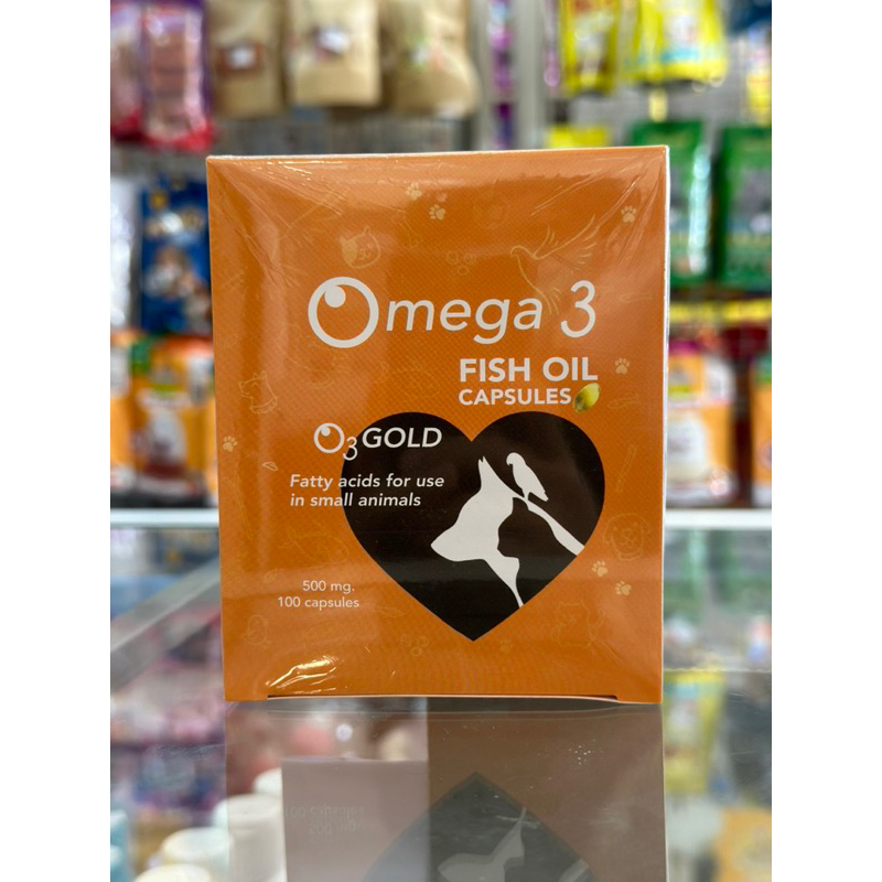O3 gold น้ำมันปลาและวิตามินอี บำรุงขนสำหรับสัตว์เลี้ยง