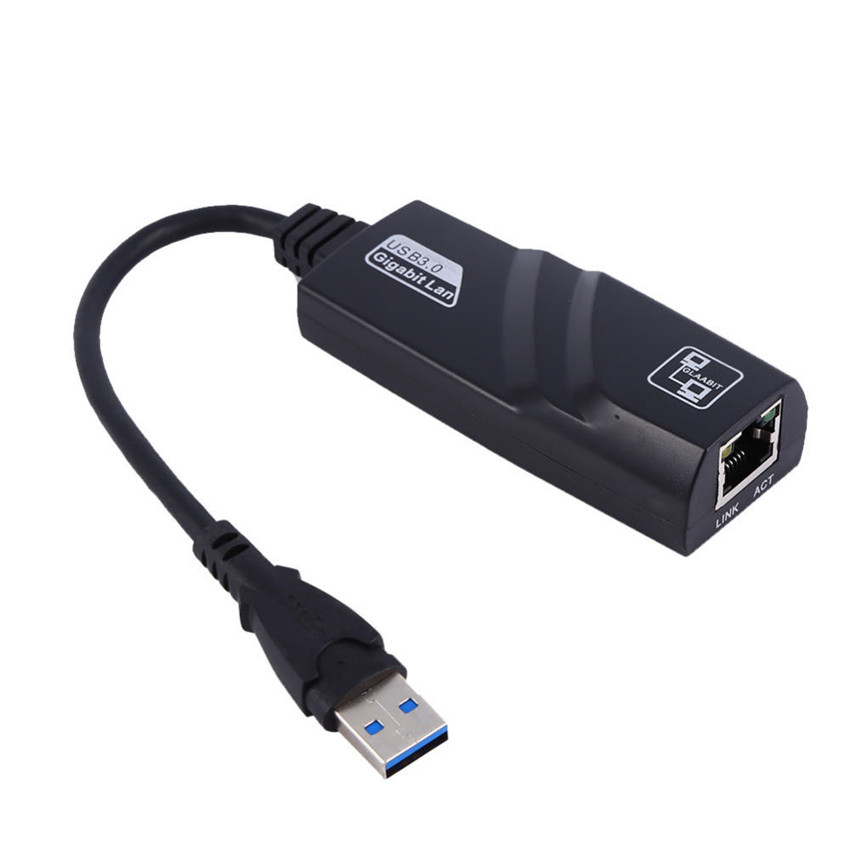 USB 3.0 ถึง 10/100/1000 Mbps Gigabit RJ45 Ethernet LAN Network Adapter สำหรับ PC Mac