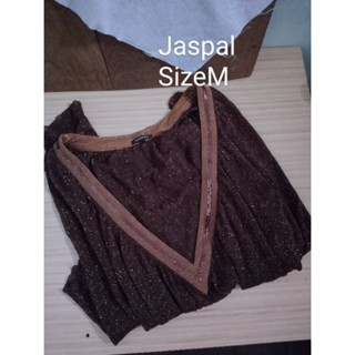 เสื้อJaspalแท้จากshop คอวีปักดิ้นแขนสามส่วนมือสอง