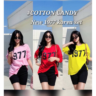 #COTTON CANDY 🍭 SET แขนยาว+ ไบเกอร์ New 1977 korea set