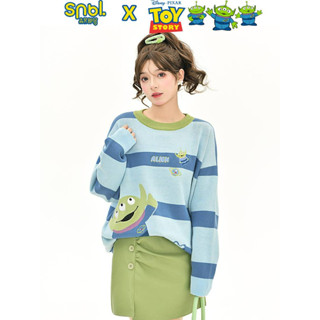 Snbl x Toy Story เสื้อสเวตเตอร์แขนยาว Alien ทอยสตอรี่ ลิขสิทธิ์แท้