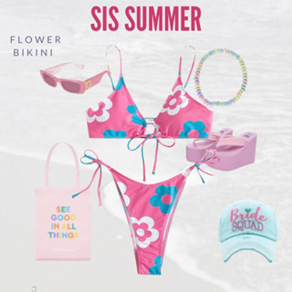 Sissummer : Flower bikini บิกินี่สายฝอรุ่น ลายดอกไม้น่ารักมากๆ ยอดฮิต ปั๊วเป๊ะปังเลยค่ารุ่นนี้