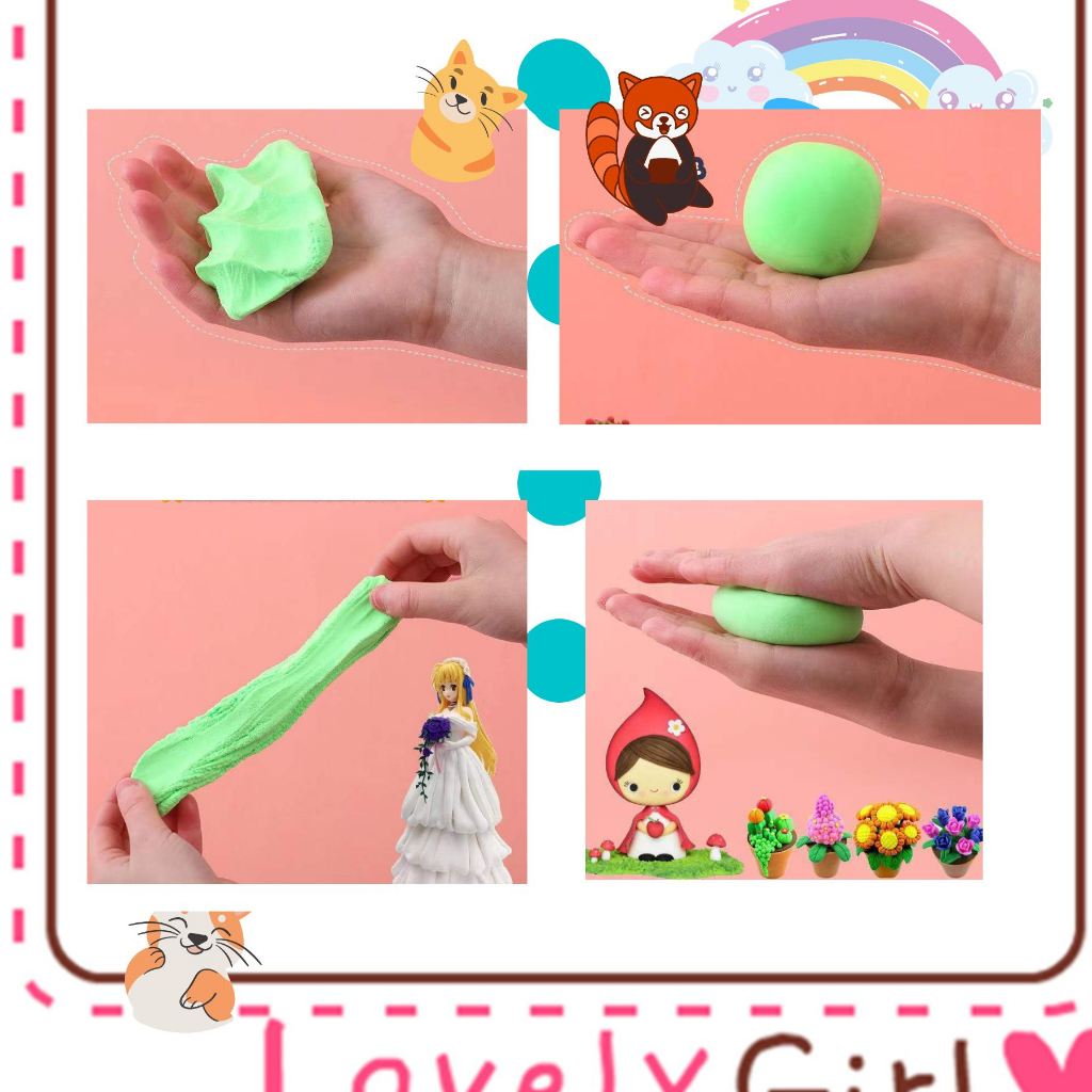 ดินเบา 36 24 12 สี + อุปกรณ์ไม้ปั้น 3 ชิ้น ปลอดภัยไร้สารพิษ ดินญี่ปุ่น Magic Clay DIY ดินน้ำมัน การฝีมือ ดินน้ำมัน