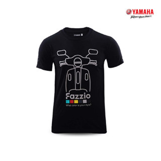 YAMAHA เสื้อยืดคอกลม"Fazzio" สีดำ