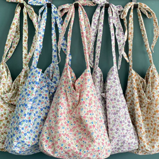 กระเป๋าผ้าลายชบา ดอกชบา ลายดอกไม้สวยๆ กระเป๋าผ้าลดโลกร้อน totebags