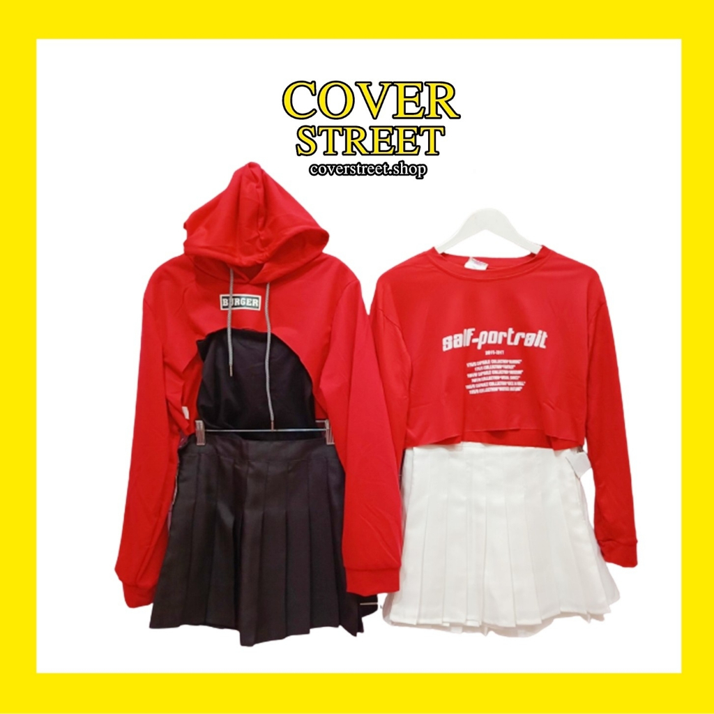 coverstreet ชุดเต้น ชุดเต้นโคฟ ชุดเต้นcover ชุดสตรีท ชุดเต้นเกาหลี เสื้อครอป ชุดสีแดง ชุดเต้นblackpink