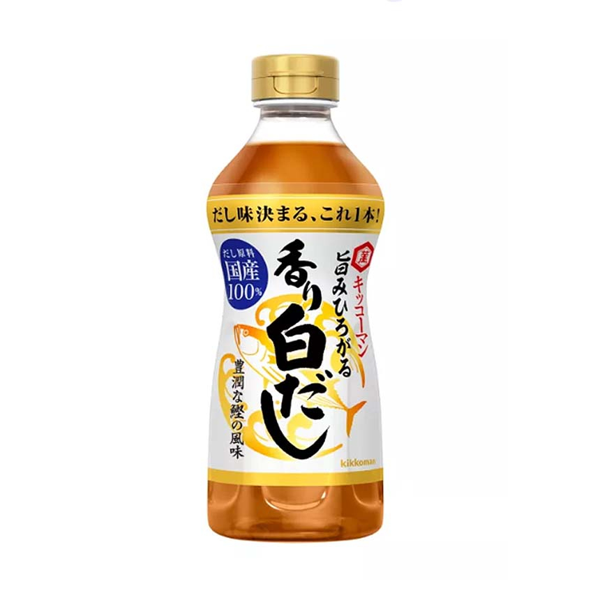 คิคโคแมน ฮอน สึยุ คาโอริ ชิโรดาชิ 500ml KIKKOMAN (JAPAN) Hon Tsuyu Shirodashi 500ml ซุปปลาแห้ง แบบใส