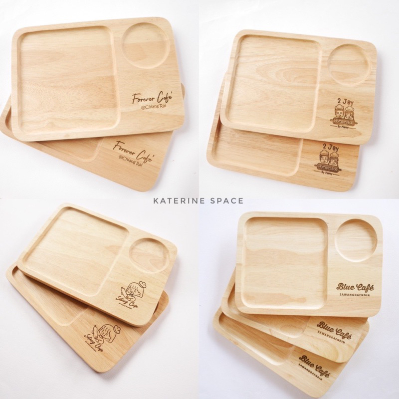 ถาดหลุมเพิ่ม Logo โลโก้ / ชื่อ ลงบนจาน