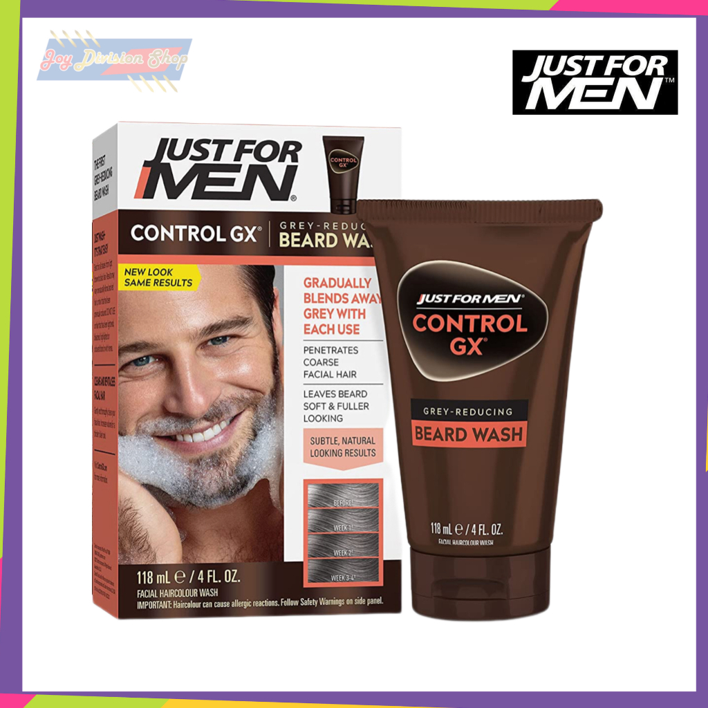 แชมพูย้อมหนวดเคราดำ  ย้อมหนวดดำ ย้อมเคราดำ ปรับสีหนวดดำ Just For Men Control GX Gray Reduicing  Brea