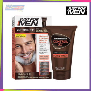 แชมพูย้อมหนวดเคราดำ  ย้อมหนวดดำ ย้อมเคราดำ ปรับสีหนวดดำ Just For Men Control GX Gray Reduicing  Bread Shampoo