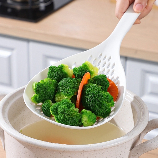 กระชอนตักอาหาร กระชอนลวกก๋วยเตี๋ยว ลูกชิ้น ผัก ช้อนระบายน้ำ กระบวยลวกจิ้มจุ่ม ที่ตักน้ำแข็ง ที่ตักอาหาร ทนความร้อน - รูปที่ 5