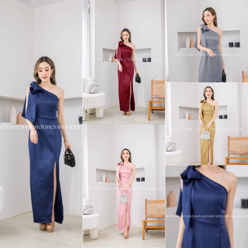 💕ShopBypuy💕ชุดราตรียาว ออกงานแต่งโบว์📌