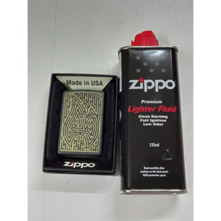 ZIPPO 49597  + น้ำยา ZIPPO 125ML   ของใหม่ทุกชิ้น  รับประกันของแท้นำเข้าจากอเมริกา   ราคาพิเศษ