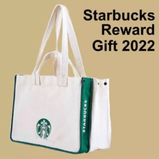 Starbucks rewards gold member tote bag 2022💚 กระเป๋าผ้า สตาร์บัคส์ โกลด์ รีวอดส์ เมมเบอร์