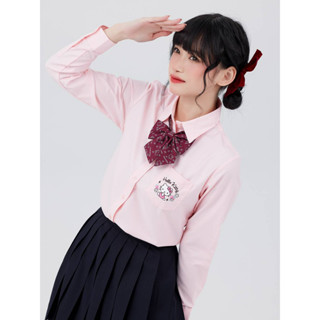 Kyouko x Sanrio เสื้อเชิ้ตแขนยาวปักลาย Hello Kitty