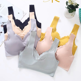 BRA30 ชุดชั้นไร้ขอบ บราชั้นใน มีฟองน้ำในตัว ถอดได้ ใส่เสื้อทับไม่เป็นร่อง