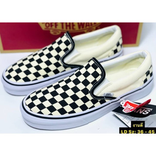 รองเท้าผ้าใบ Vans แบบสวมนุ่มใส่สบาย งานเกรดเอ (เทียบแท้)