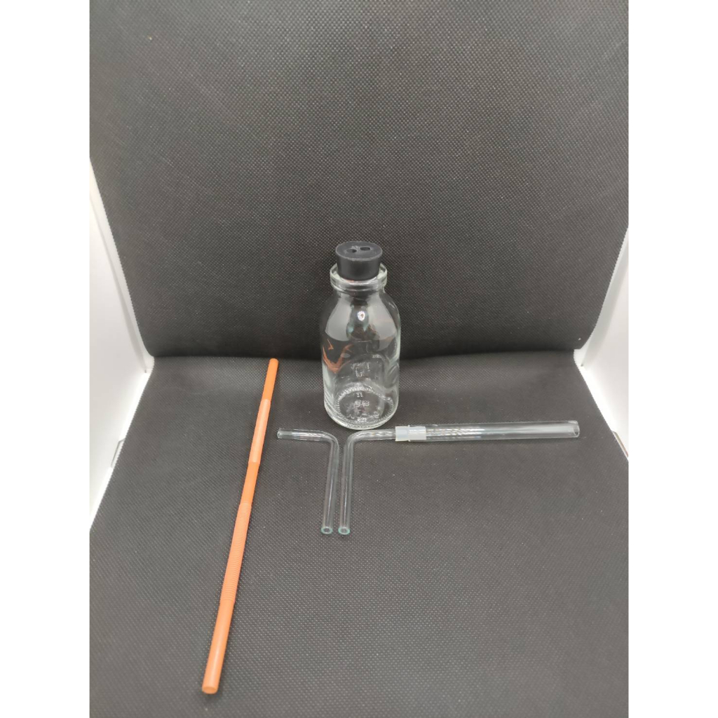 ขวดแก้ววิทยาศาสตร์ 100 ml. แบบจุกยางครบชุด หลอดแก้ววิทยาศาสตร์ครบชุด ใช้สำหรับการศึกษาเท่านั้น