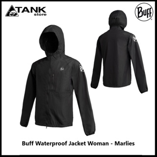 Buff Waterproof Jacket Woman - Marlies เสื้อแจ๊คเก็ตมีฮู้ดสำหรับผู้หญิง กันน้ำ บางเบา ใช้ได้ทั้งในการวิ่งและกิจกรรมเอาต์ดอร์ มีเครื่องหมาย Buff ​Pro Team อย่างเป็นทางการ