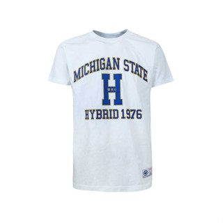 Hybrid T-shirt Men ไฮบริดเสื้อยืดผู้ชายแขนสั้น สีขาว(White)MTS-1342-WH