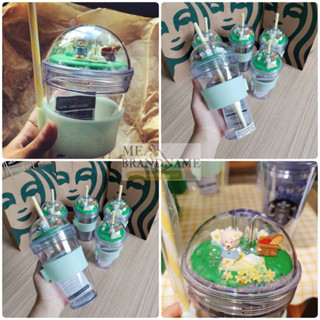 Starbucks Spring Picnic Dome Coldcup แก้วสตาร์บัครุ่นโดมสีเขียวมิ้น  ☘️☘️ป้ายแท็กเกาหลี 🇰🇷