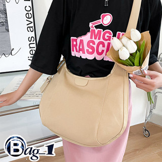 bag(BAG1820) กระเป๋าสะพายไหล่ผ้าแคนวาส สไตล์เกาหลีปรับสายได้