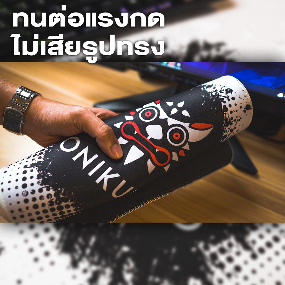 ONIKUMA I'm Gamer Mousepad แผ่นรองเม้าส์นาด 800 x 300 x 3 mm รองได้ทั้งคีย์บอร์ดและเมาส์ #Qoomart