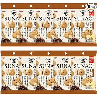 Ezaki Glico SUNAO ช็อกโกแลตชิป &amp; เนยหมัก 31g (น้ำตาล 9.2g ต่อถุง) (ประมาณ 15 ชิ้น) x 10 ถุง [ส่งตรงจากญี่ปุ่น]