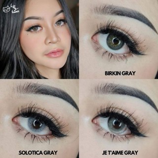 คอนแทคเลนส์ รุ่นสายฝอ ยี่ห้อ Kitty Kawaii สีเทา สายตาปกติ