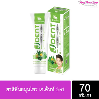 JDENT Herbal Toothpaste เจเด้นท์ ยาสีฟันสมุนไพร 70g.