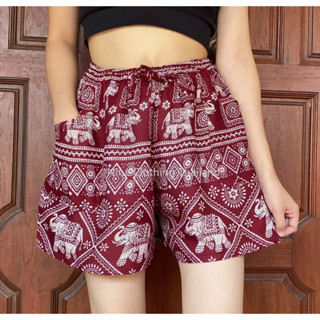 Elephant pants Thai pants Shorts Short Pant Elephant pant Elephant short กางเกงขาสั้น กางเกงลายช้าง