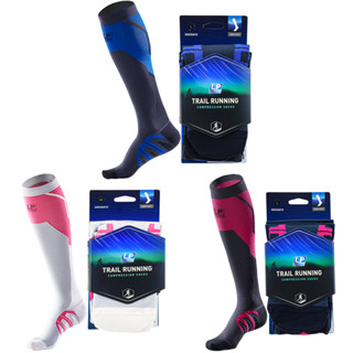 LP SUPPORT SOU3601Z เป็นคู่ ผู้ชาย/ผู้หญิง ที่รัดน่อง ที่รัดกล้ามเนื้อ วิ่งเทรล KNEE HIGH COMPRESSION SOCKS TRAIL RUN