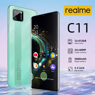 Realme C11 โทรศัพท์มือถือ ของเเท้100% โทรศัพท์ 12+512GB ราคาถูกโทรศัพท์มือถือ 5G SmartPhone สองซิม มือถือ Android