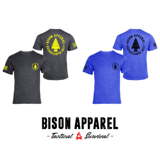 Bison Apparel เสื้อยืดลาย BisonApparel Est.2017