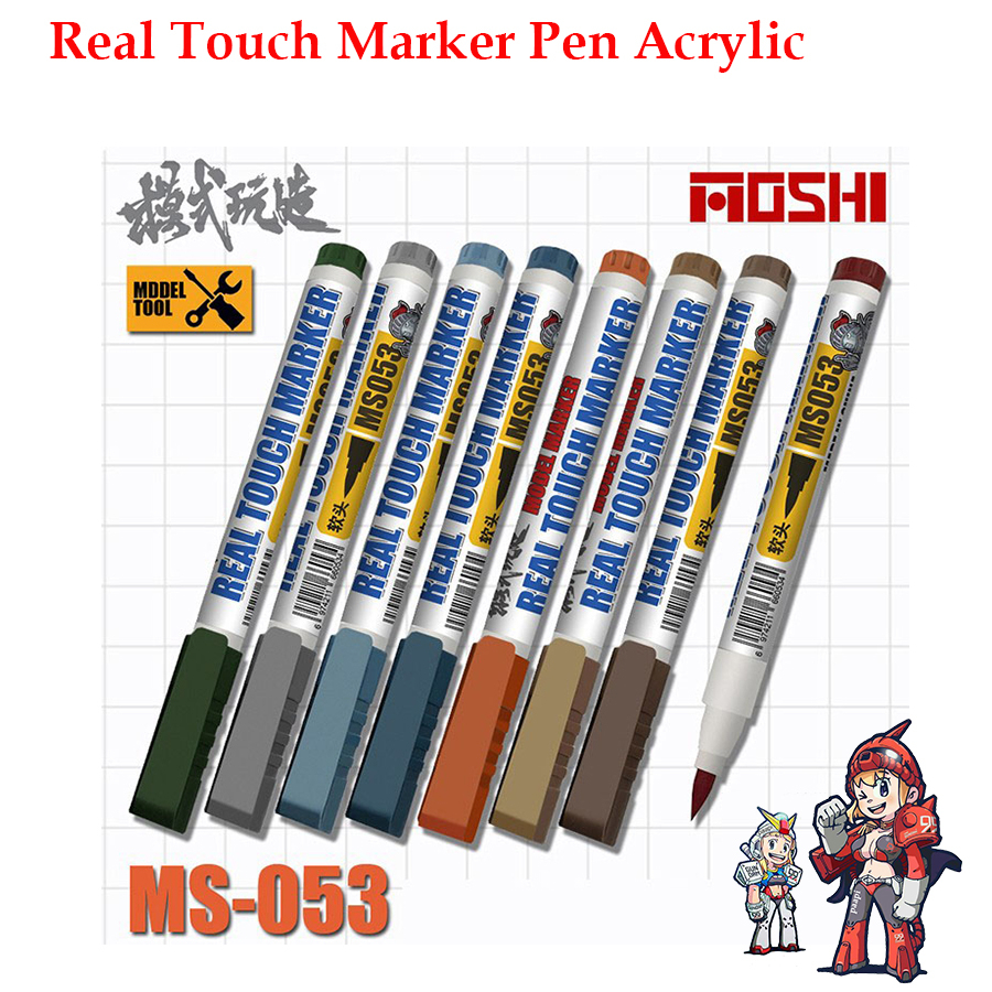 [MO SHI WAN ZAO] MS 053 REAL TOUCH MARKER PEN ACRYLIC A001-A014 กันดั้มมาร์คเกอร์ ปากกามาร์คเกอร์