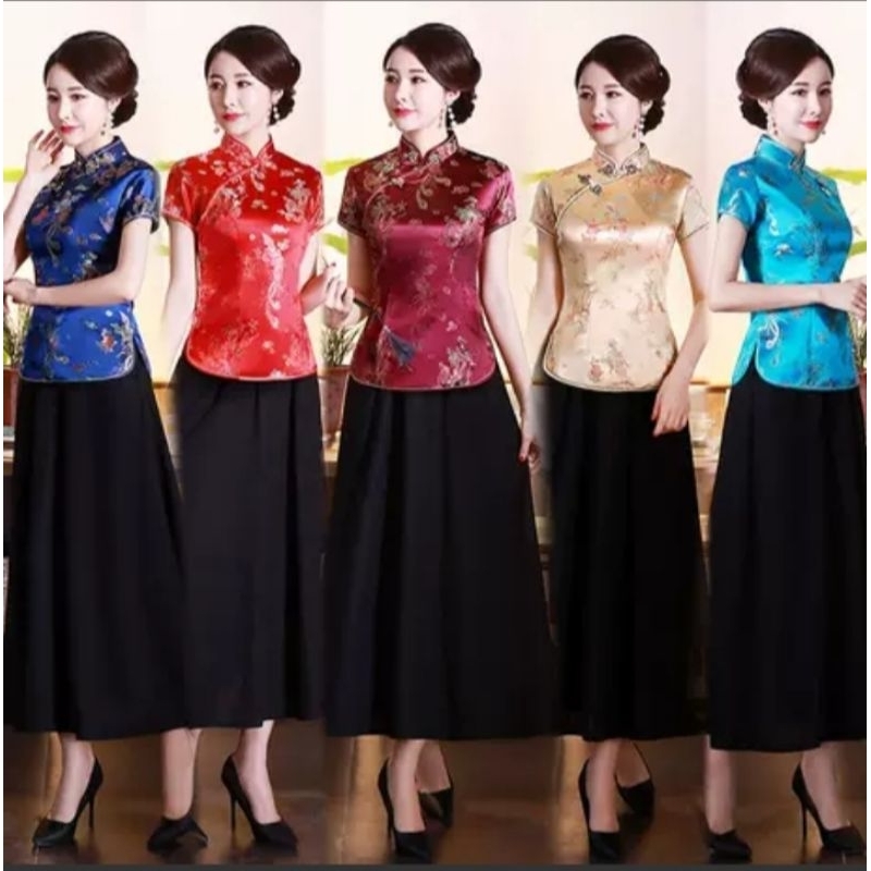 เสื้อจีนผู้หญิง ชุดจีน กี่เพ้า ชุดประจำชาติ ชุดแฟนซี