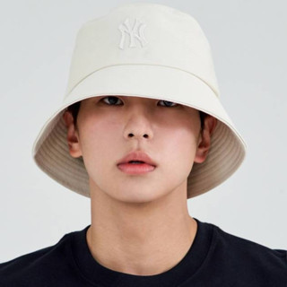 ของแท้💯MLB Basic W bucket hat หมวกปีก Logo NY พร้อมส่ง