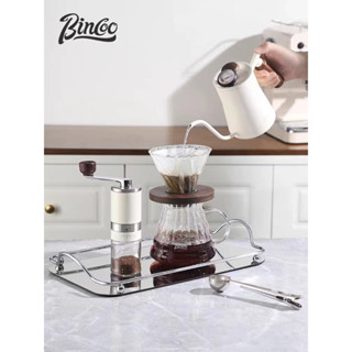 Bincoo walnut hand brew coffee pot set home hand grinder coffee machine full filter cup