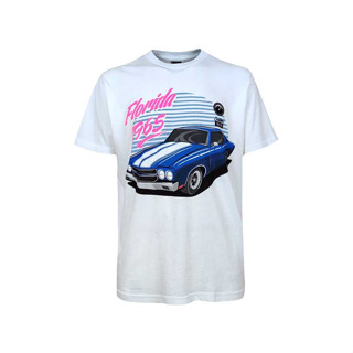 Hybrid T-shirt Men  ไฮบริดเสื้อยืดผู้ชายแขนสั้น  ทรงโอเวอร์ไซซ์ สีขาว(White)HMTS-043-WH