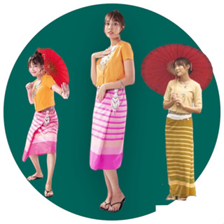 ผ้าถุงสันกำแพง ผ้าฝ้ายทอมือ